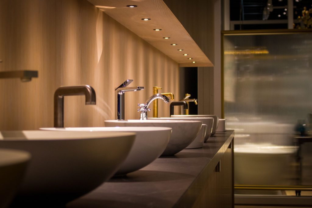 closeup of basins and taps on display in a shop wi 2026 03 18 17 34 37 utc